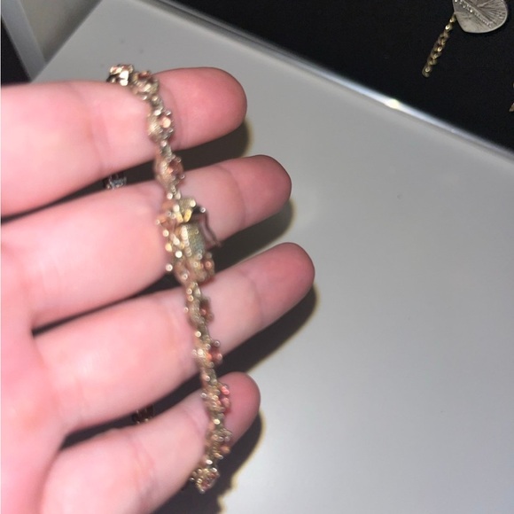 Platinum over Sterling Silver Pink Lab grown Diamond Bracelet - Picture 7 of 7